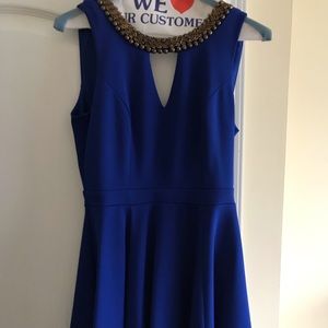 Short royal blue formal dress size small